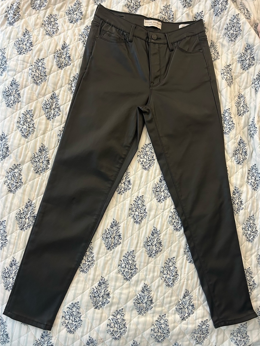 Black Faux Leather Pants - Picture 3 of 4